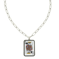 WESTERN KING OF SPADES PENDANT NECKLACE