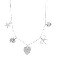 HEART THEME MULTI-CHARM NECKLACE