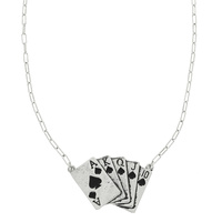 WESTERN ACE OF SPADES ROYAL FLUSH NECKLACE