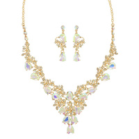 CRYSTAL EMBELLISHED STATEMENT NECKLACE SET