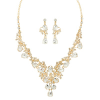 CRYSTAL EMBELLISHED STATEMENT NECKLACE SET