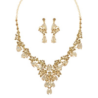 CRYSTAL EMBELLISHED STATEMENT NECKLACE SET