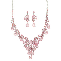 CRYSTAL EMBELLISHED STATEMENT NECKLACE SET