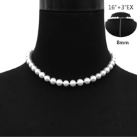 16 " 8MM 1 LINE PEARL NECKLACE