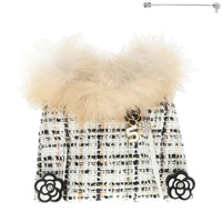 FASHIONISTA FAUX FUR CARDIGAN BROOCH PIN