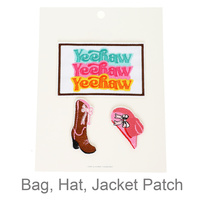 3PC WESTERN THEMED ASSORTED PATCH SET