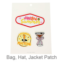 3PC PARTY GIRL THEMED ASSORTED PATCH SET