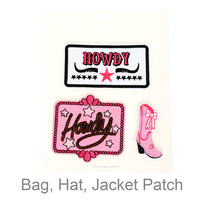 3PC WESTERN THEMED ASSORTED PATCH SET