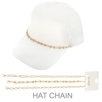 3PC GOLD-TONE DRAWN OUT TRUCKER HAT CHAIN