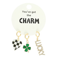 3PC LUCK THEME ASSORTED CHARM SET