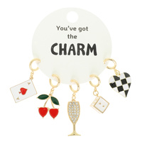 5PC CASINO THEME ASSORTED CHARM SET