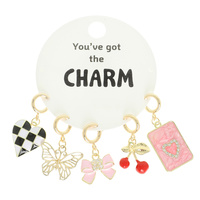 5PC FASHION THEME ASSORTED CHARM SET