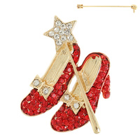 ICONIC RED SLIPPERS BROOCH PIN