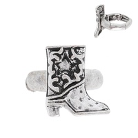 WESTERN STAR COWBOY FLAME BOOT STRETCH RING