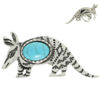 WESTERN ARMADILLO TURQUOISE CUFF RING