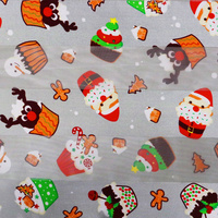 CHRISTMAS CUPCAKE THEMED NECKERCHIEF SCARF