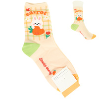 SPRING BUNNY THEME COMFORT NOVELTY SOCKS