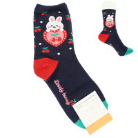 SPRING BUNNY THEME COMFORT NOVELTY SOCKS