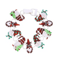 CHRISTMAS ELF ENAMEL COATED LINK BRACELET