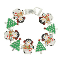 CHRISTMAS THEME CHARM LINK MAGNETIC BRACELET