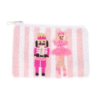 NUTCRACKER BALLET CHRISTMAS BEADED COIN BAG