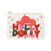 CHRISTMAS WESTERN THEMED DOLLY COIN BAG