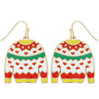 UGLY CHRISTMAS SWEATER EPOXY DANGLE EARRINGS