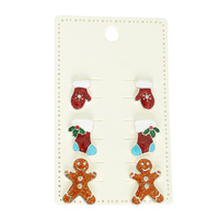 3-PACK CHRISTMAS THEMED EPOXY POST EARRINGS