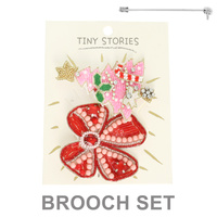 2PC CHRISTMAS THEME ASSORTED BROOCH PIN SET