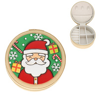 CHRISTMAS SANTA CLAUSE THEMED LEATHER JEWELRY BOX