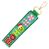 CHRISTMAS THEMED JEWELED KEY CHAIN