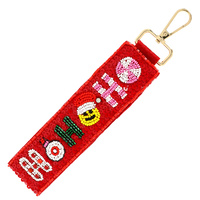 CHRISTMAS THEMED JEWELED KEY CHAIN