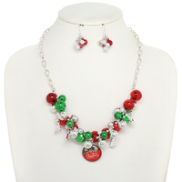 CHRISTMAS ORNAMENT THEMED NECKLACE SET