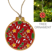 CHRISTMAS HOLIDAY THEME LEATHER ORNAMENT