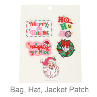 5PC CHRISTMAS THEMED ASSORTED PATCH SET