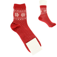 CHRISTMAS SNOWFLAKE COMFORT NOVELTY SOCKS