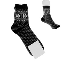 CHRISTMAS SNOWFLAKE COMFORT NOVELTY SOCKS