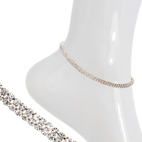 2 LINE RHINESTONE ANKLET